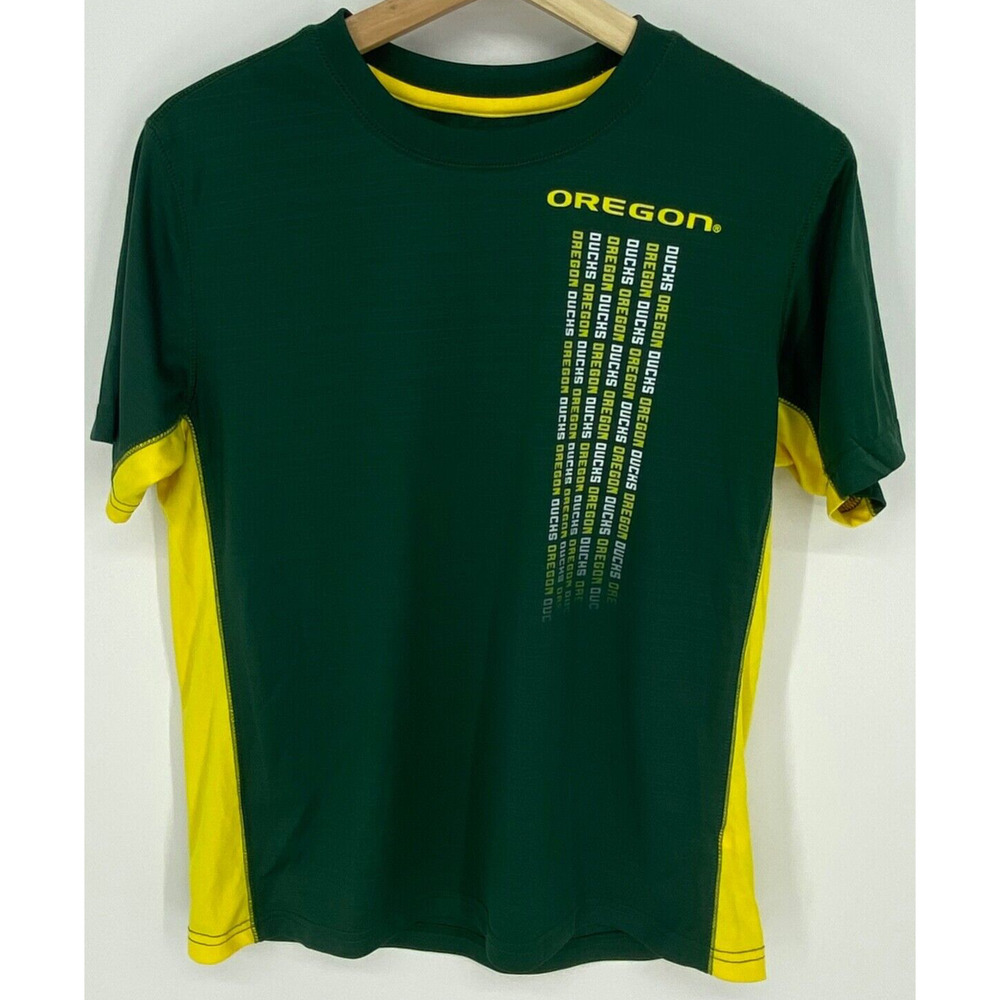 OREGON DUCKS UO Univeristy of Oregon Football Youth Boys Shirt Sz 16/18 LRG 661